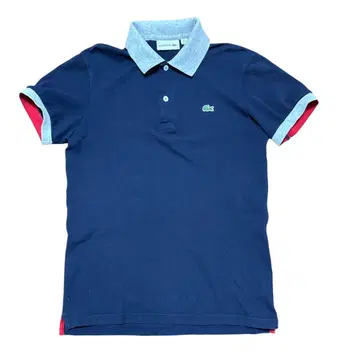 LACOSTE 네이비 피케 셔츠 S
