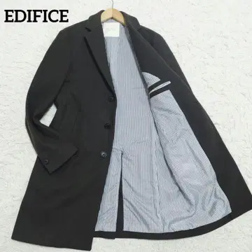 EDIFICE 에디피스 체스터 코트 그린 안감 스트라이프 M