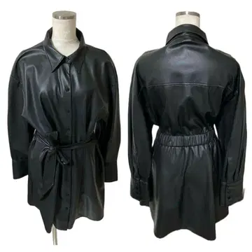 ZARA 인조 가죽 롱 코트 L 사이즈 자라