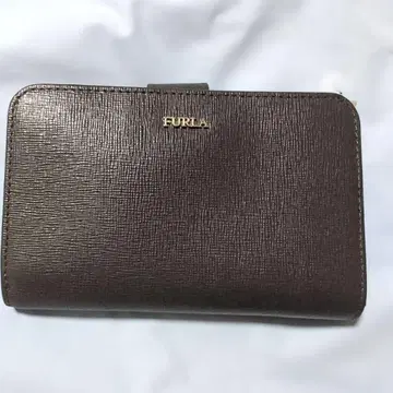 FURLA 접이식 지갑 그레이 x 핑크