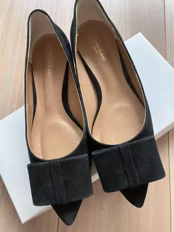 beams 블랙 플랫슈즈