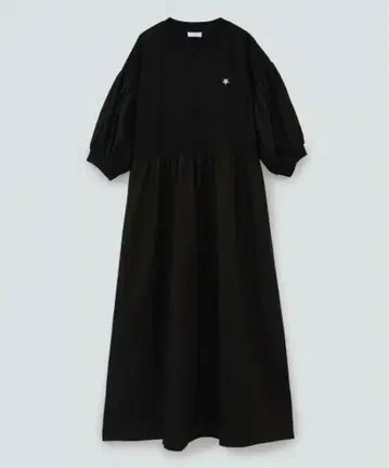 컨버스 도쿄 퍼프 슬리브 원피스 블랙