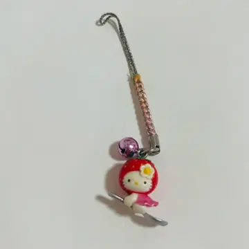 지역 한정 키티 도치기 한정판 딸기 끈 스트랩 레어 단종