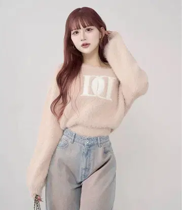 Darich 다리치 DD 로고 원숄더 니트탑 PNK 핑크