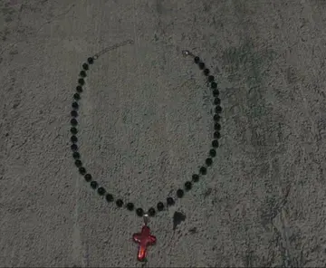 archive-grunge Cross beads necklace 십자가