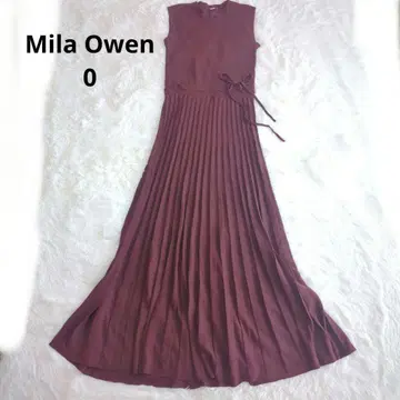 Mila Owen 사이즈 0 버건디 슬리브리스 원피스