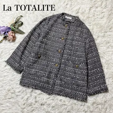 [ La TOTALITE ] 라토타리테 노카라 트위드 자켓 골드 버튼