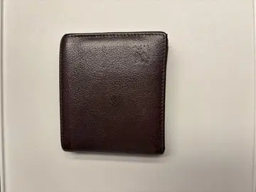 다크 브라운 가죽 접이식 지갑 일비종떼 카우 가죽 소가죽