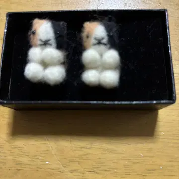 did I I I 펠트 고양이 얼굴 귀걸이