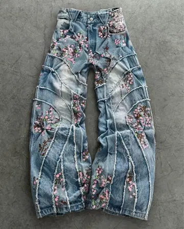 'CHERRY BLOSSOM' DENIM PANTS