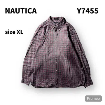 [ 즉시 구매 OK ] NAUTICA 긴팔 셔츠 사이즈 XL 레드 계열
