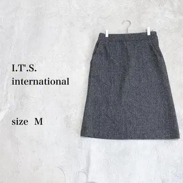 I.T.'S. international 헤링본 스커트 M 그레이
