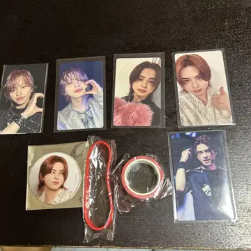 INI 마츠다 진 트레이딩 카드 러버밴드 캔뱃지 마스킹 테이프 8점 세트