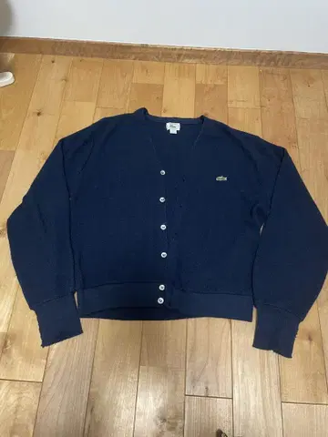 LACOSTE IZOD 네이비 가디건 M 80s 90s