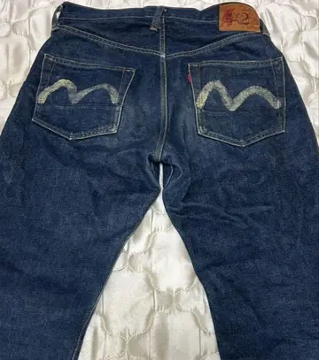 90's EVISU 올드 빨간색 탭 Lot2501XX 데님