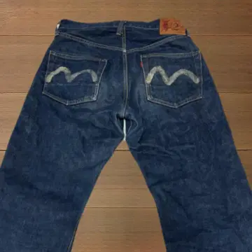 90's EVISU 올드 빨간색 탭 Lot2501XX 데님