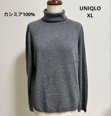 UNIQLO 유니클로 캐시미어 100% 터틀넥 니트 XL 그레이