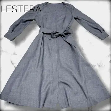 레테라 LESTERA 프론트 오픈 원피스 허리 벨 심플 A라인 그레이