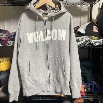 VOLCOM 포르콤 그레이 집업 후드티 y2k