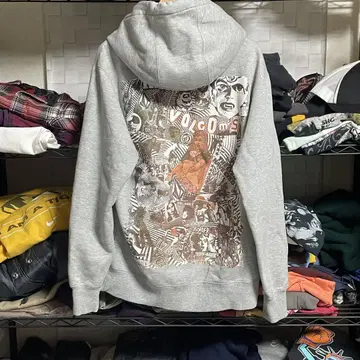 VOLCOM 폴콤 그레이 집업 후드티 y2k 가로 타기 문화
