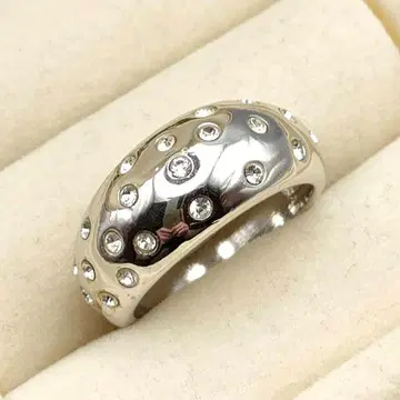 12호 럭셔리 실버톤 지르코니아 파베 반지