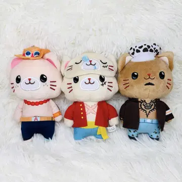 레어 새상품급 ONE PIECE withCAT 루피 에이스 로 봉제 인형
