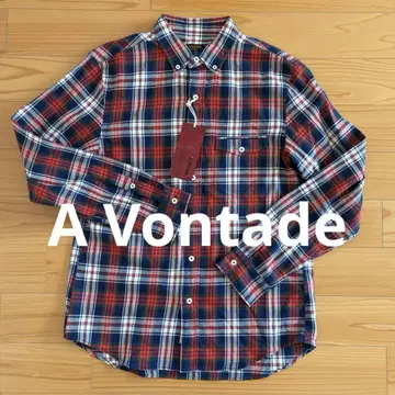AVONTADE 체크 무늬 긴팔 셔츠 M