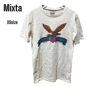 미국 빈티지 의류 mixta 미크스타 핸드 프린트 t셔츠 XS 사이즈