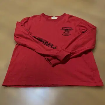 vanson 빨간색 긴팔 티셔츠 XL