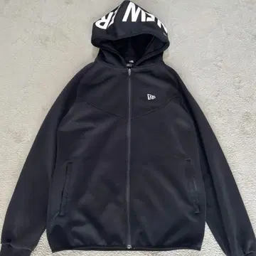NEW ERA 뉴에라 후드 로고 지퍼 후드티 블랙 XL