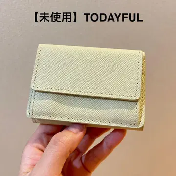 미사용 TODAYFUL 투데이풀 미니 지갑 3단 폴더형 지갑 가죽