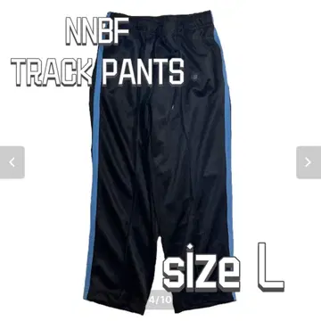 [ NNBF ] 와이드 스트레이트 트랙 팬츠 BK/BL L 사이즈