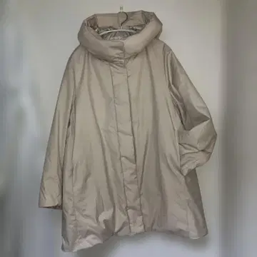 UNIQLO 베이지 후드 부착 다운 자켓 XL