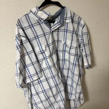 Nautica 체크 무늬 반팔 셔츠 XXL
