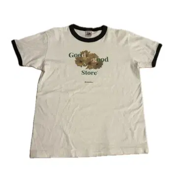 Good good Store 꽃무늬 프린트 링거 T셔츠