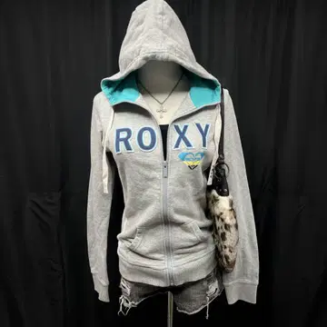 헤이세이 갸루 y2k 그런지 ROXY 록시 후디 집업 로고