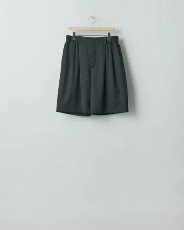 stein WIDE EASY SHORT TROUSERS - BLACK