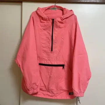 80년대 L.L.Bean 살몬 핑크 풀오버 나일론 자켓