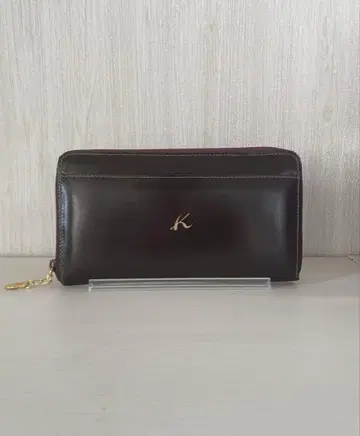 [ kitamura ] 장지갑 블랙 x 와인 레드