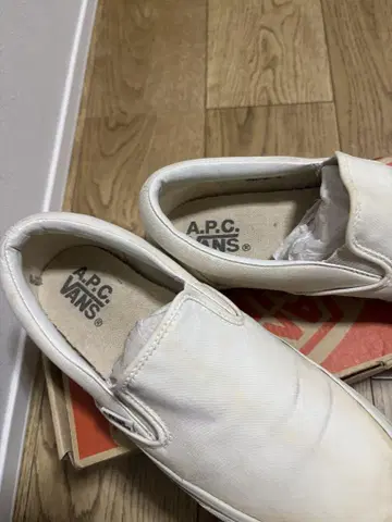 A.P.C. VANS 화이트 슬립온 US 8