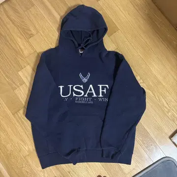 USAF FIGHT WIN 네이비 후드티 M 사이즈