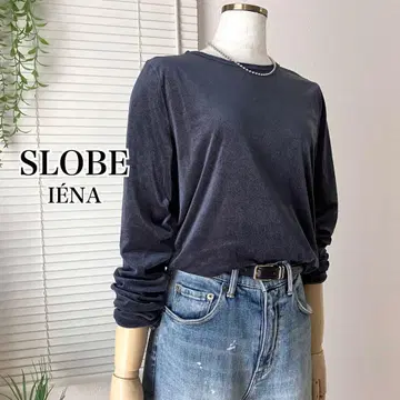 [ 2024AW ] SLOBE IENA 벨로아 트리코 풀오버 네이비