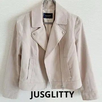 JUSGLITTY 저스길리티 베이지 라이더 자켓 사이즈 1