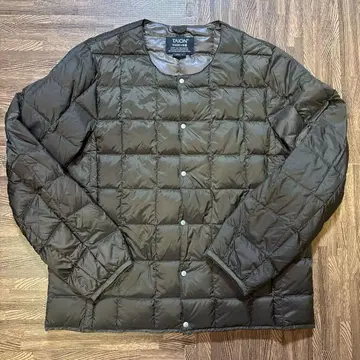 TAION 노카라 다운 자켓 브라운 XL