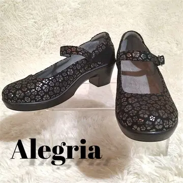 발이 편안한 Alegria (알레그리) 메리 제인 꽃무늬 실버
