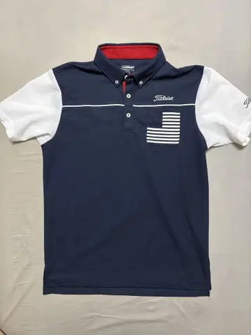 Titleist 네이비 화이트 피케 셔츠