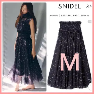 완판 M 사이즈 SNIDEL [ Chacott ] 샤샤 스커트 NVY