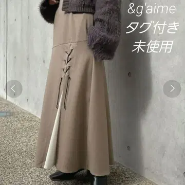 &g'aime 앙제 레이스업 스커트 롱 스커트