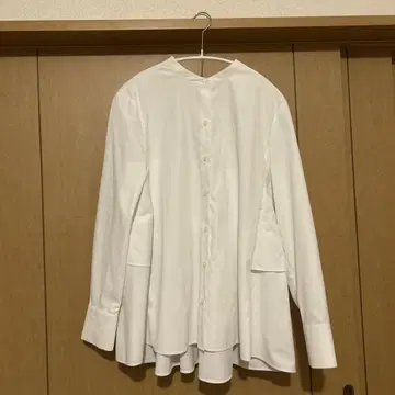 PLST 백프릴 밴드 카라 셔츠