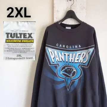 90s USA TULTEX 캐롤라이나 팬서즈 블랙 맨투맨